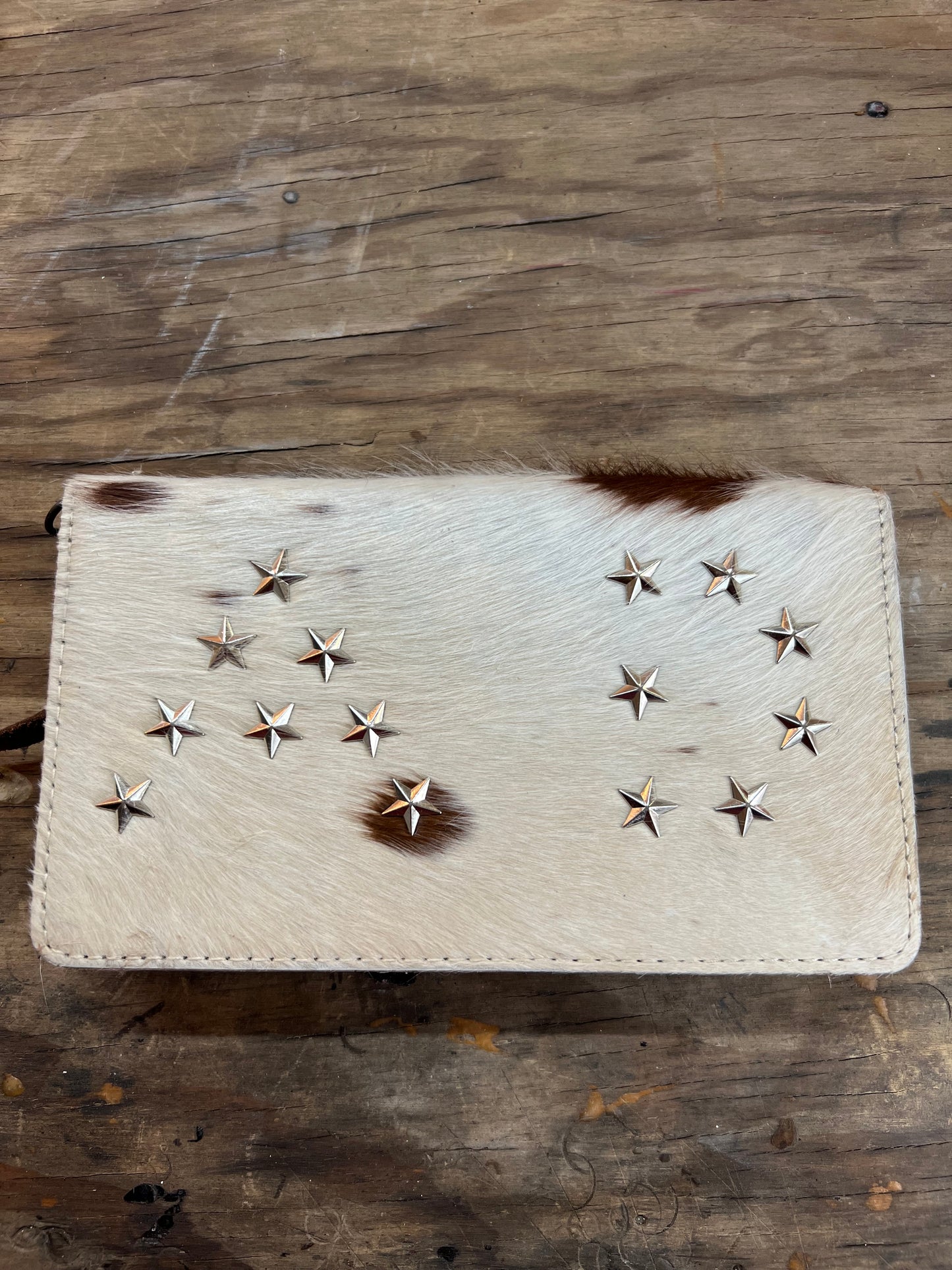 Brown and White AD Star Purse