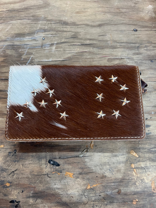 Brown and White AD Star Purse