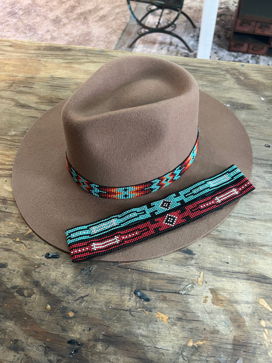 11 Row Beaded Stretch Hat Band